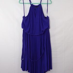 Lane Bryant Purple Pleated Dress, Sz 14/16